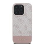 Guess PU 4G Stripe Pink Kryt iPhone 16 Pro