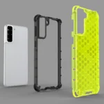 Honeycomb Armor Cover With TPU Bumper Blue Kryt Samsung Galaxy S21 Plus