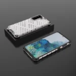 Honeycomb Armor Cover With TPU Bumper Transparent Kryt Samsung Galaxy S21 Plus