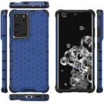 Honeycomb Armored Cover With A Gel Frame Blue Kryt Samsung Galaxy S22 Ultra