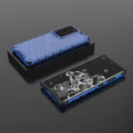 Honeycomb Armored Cover With A Gel Frame Blue Kryt Samsung Galaxy S22 Ultra