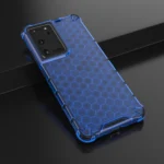 Honeycomb Armored Cover With A Gel Frame Blue Kryt Samsung Galaxy S22 Ultra