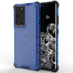 Honeycomb Armored Cover With A Gel Frame Blue Kryt Samsung Galaxy S22 Ultra