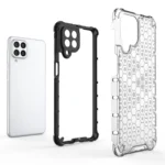 Honeycomb Armored Cover With A Gel Frame Transparent Kryt Samsung Galaxy M53