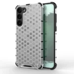 Honeycomb Armored Hybrid Cover Transparent Kryt Samsung Galaxy S23 Plus