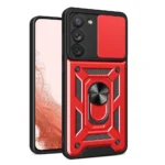 Hybrid Armor Camshield Armored Cover With Camera Cover Red Kryt Samsung Galaxy S23 Plus