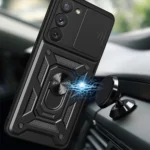 Hybrid Armor Camshield Armored Cover With Camera Cover Red Kryt Samsung Galaxy S23 Plus