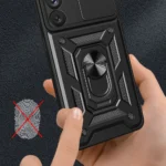Hybrid Armor Camshield Armored With Camera Cover Blue Kryt Samsung Galaxy S23 Plus