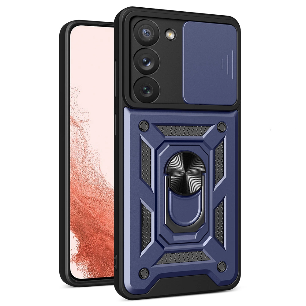 Hybrid Armor Camshield Armored With Camera Cover Blue Kryt Samsung Galaxy S23 Plus