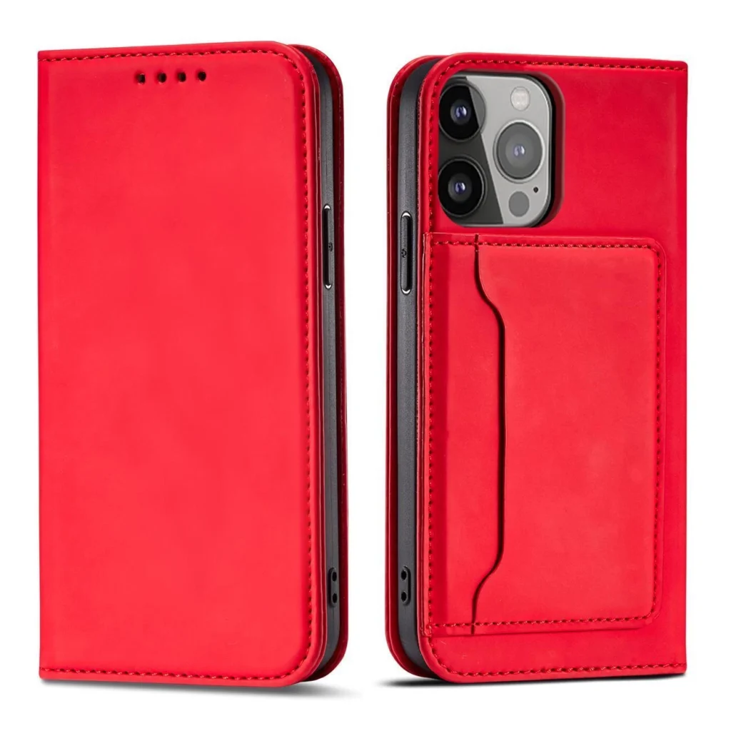 Magnet Card Ultra Flip Cover Wallet Stand Red Kryt Samsung Galaxy S23 Ultra