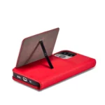 Magnet Card Ultra Flip Cover Wallet Stand Red Kryt Samsung Galaxy S23 Ultra