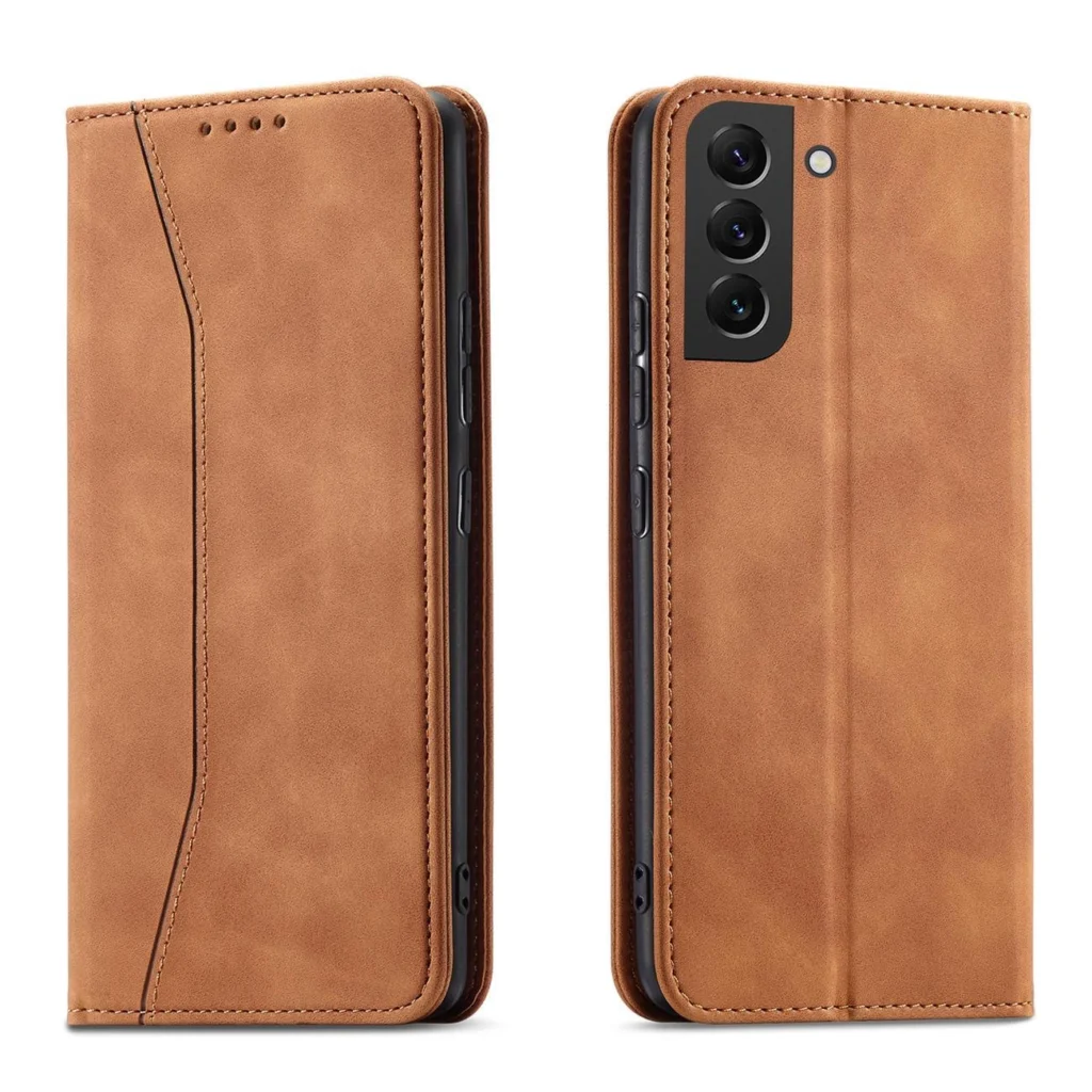 Magnet Fancy Flip Cover Wallet Stand Brown Kryt Samsung Galaxy S23 Plus