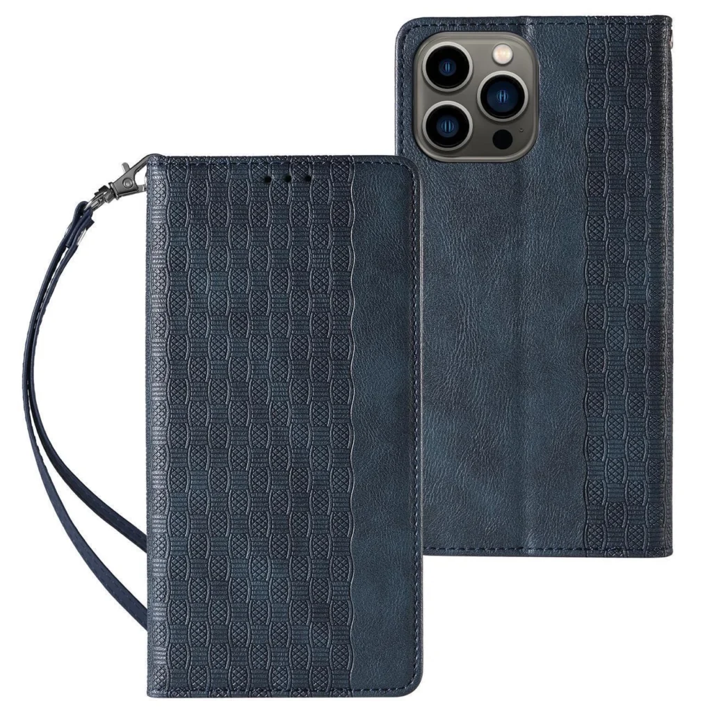 Magnet Strap Flip Wallet Mini Lanyard Stand Blue Kryt Samsung Galaxy S23 Plus