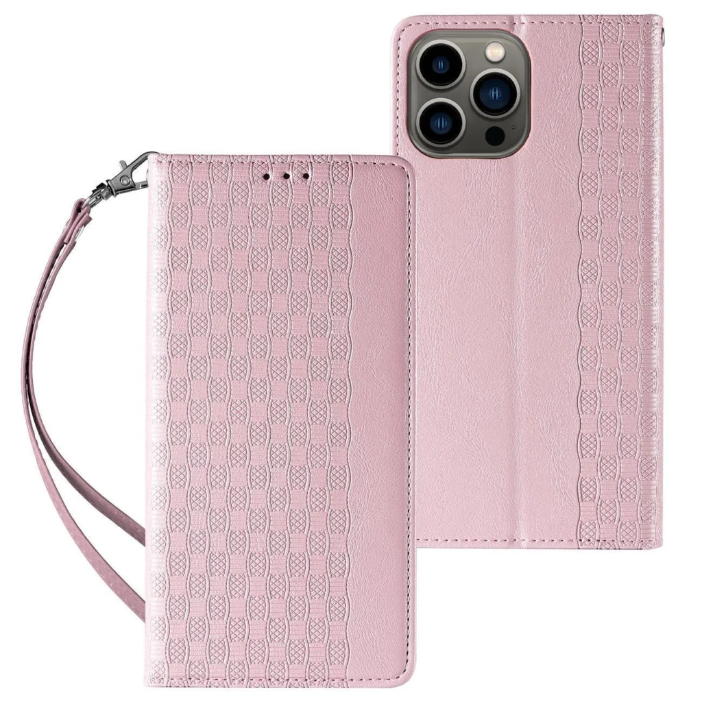 Magnet Strap Flip Wallet Mini Lanyard Stand Pink Kryt Samsung Galaxy S23 Plus