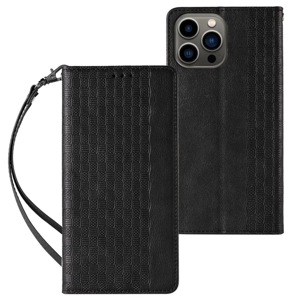 Magnet Strap Ultra Flip Wallet Mini Lanyard Stand Black Kryt Samsung Galaxy S23 Ultra