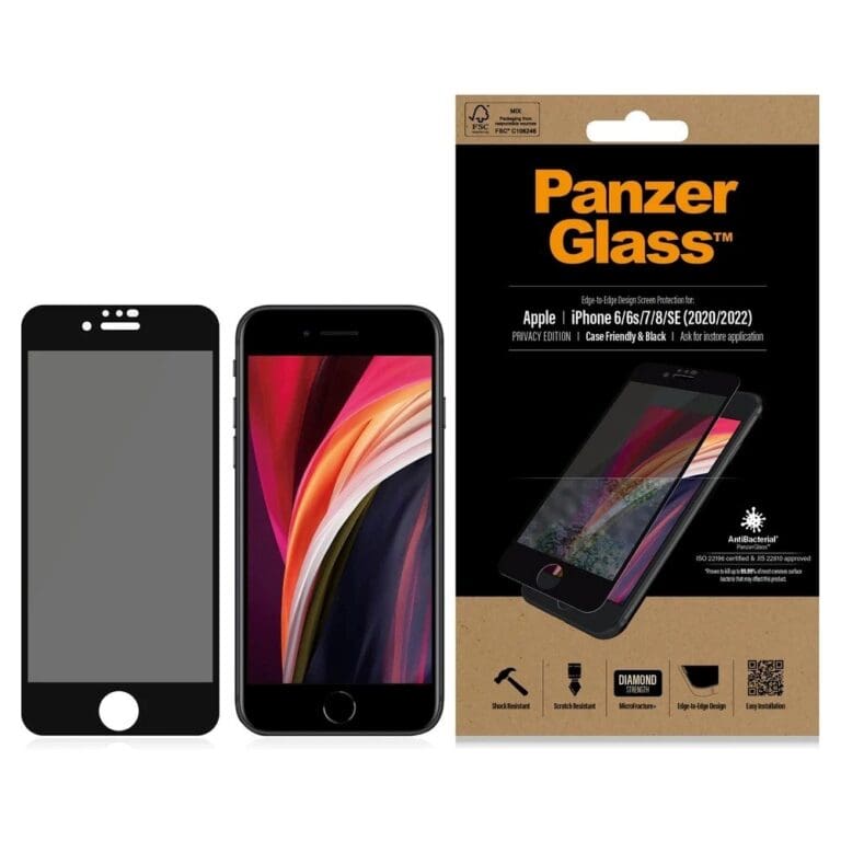 PanzerGlass Privacy Tempered Glass CF Apple iPhone 6/7/8/SE 2020/2022 Black