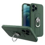 Ring Silicone With Finger Grip And Stand Dark Green Kryt Samsung Galaxy S21 Plus