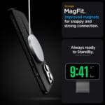 Spigen Liquid Air ”T” Mag MagSafe Matte Black Kryt iPhone 16 Pro Max