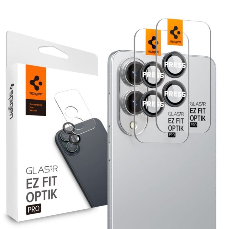 Spigen Optik Pro Glas.Tr ”Ez Fit” Camera Protector 2-Pack Edge Black Samsung Galaxy S25 Edge