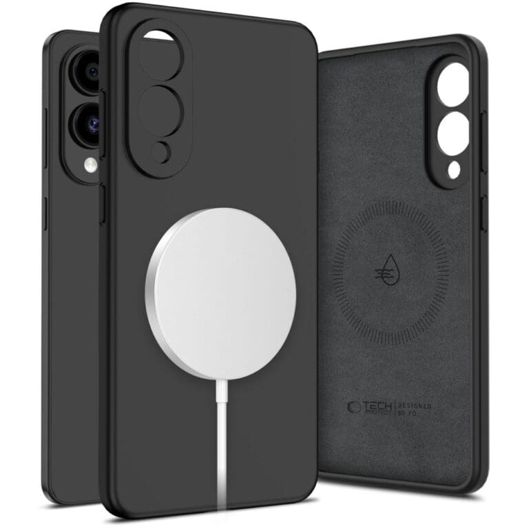Tech-Protect Liquid Silicone MagSafe Black Kryt Samsung Galaxy S25 Edge