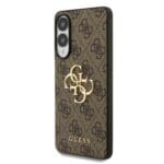Guess PU 4G Metal Logo Brown Kryt Samsung Galaxy S25 Edge