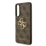 Guess PU 4G Metal Logo Brown Kryt Samsung Galaxy S25 Edge