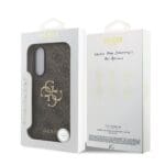 Guess PU 4G Metal Logo Brown Kryt Samsung Galaxy S25 Edge