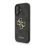 Guess PU 4G Metal Logo Strap Black Kryt iPhone 16
