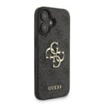 Guess PU 4G Metal Logo Strap Black Kryt iPhone 16