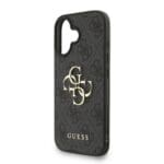 Guess PU 4G Metal Logo Strap Black Kryt iPhone 16