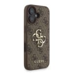 Guess PU 4G Metal Logo Strap Brown Kryt iPhone 16