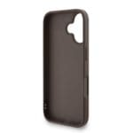 Guess PU 4G Metal Logo Strap Brown Kryt iPhone 16