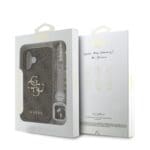 Guess PU 4G Metal Logo Strap Brown Kryt iPhone 16