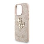 Guess PU 4G Metal Logo Strap Pink Kryt iPhone 15 Pro Max
