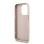 Guess PU 4G Metal Logo Strap Pink Kryt iPhone 15 Pro Max