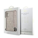 Guess PU 4G Metal Logo Strap Pink Kryt iPhone 16