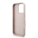 Guess PU 4G Metal Logo Strap Pink Kryt iPhone 16 Pro
