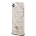 Guess PU 4G Small Metal Logo MagSafe Pink Kryt iPhone 16e