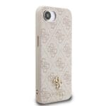 Guess PU 4G Small Metal Logo MagSafe Pink Kryt iPhone 16e