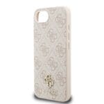 Guess PU 4G Small Metal Logo MagSafe Pink Kryt iPhone 16e