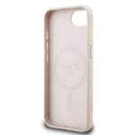 Guess PU 4G Small Metal Logo MagSafe Pink Kryt iPhone 16e