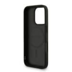 Guess PU Leather 4G Colored Ring Strap MagSafe Black Kryt iPhone 16 Pro Max