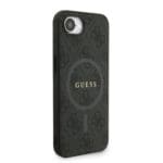 Guess PU Leather 4G Colored Ring Strap MagSafe Black Kryt iPhone 16e