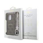Guess PU Leather 4G Colored Ring Strap MagSafe Brown Kryt iPhone 15 Pro