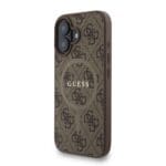 Guess PU Leather 4G Colored Ring Strap MagSafe Brown Kryt iPhone 16