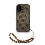 Guess PU Leather 4G Colored Ring Strap MagSafe Brown Kryt iPhone 16