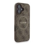 Guess PU Leather 4G Colored Ring Strap MagSafe Brown Kryt iPhone 16