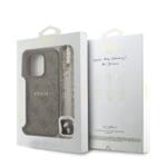 Guess PU Leather 4G Colored Ring Strap MagSafe Brown Kryt iPhone 16 Pro