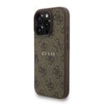 Guess PU Leather 4G Colored Ring Strap MagSafe Brown Kryt iPhone 16 Pro Max