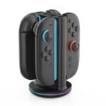 iPega SW2051 Charging Station with RGB for Nintendo JoyCon Controllers Switch 2 Black